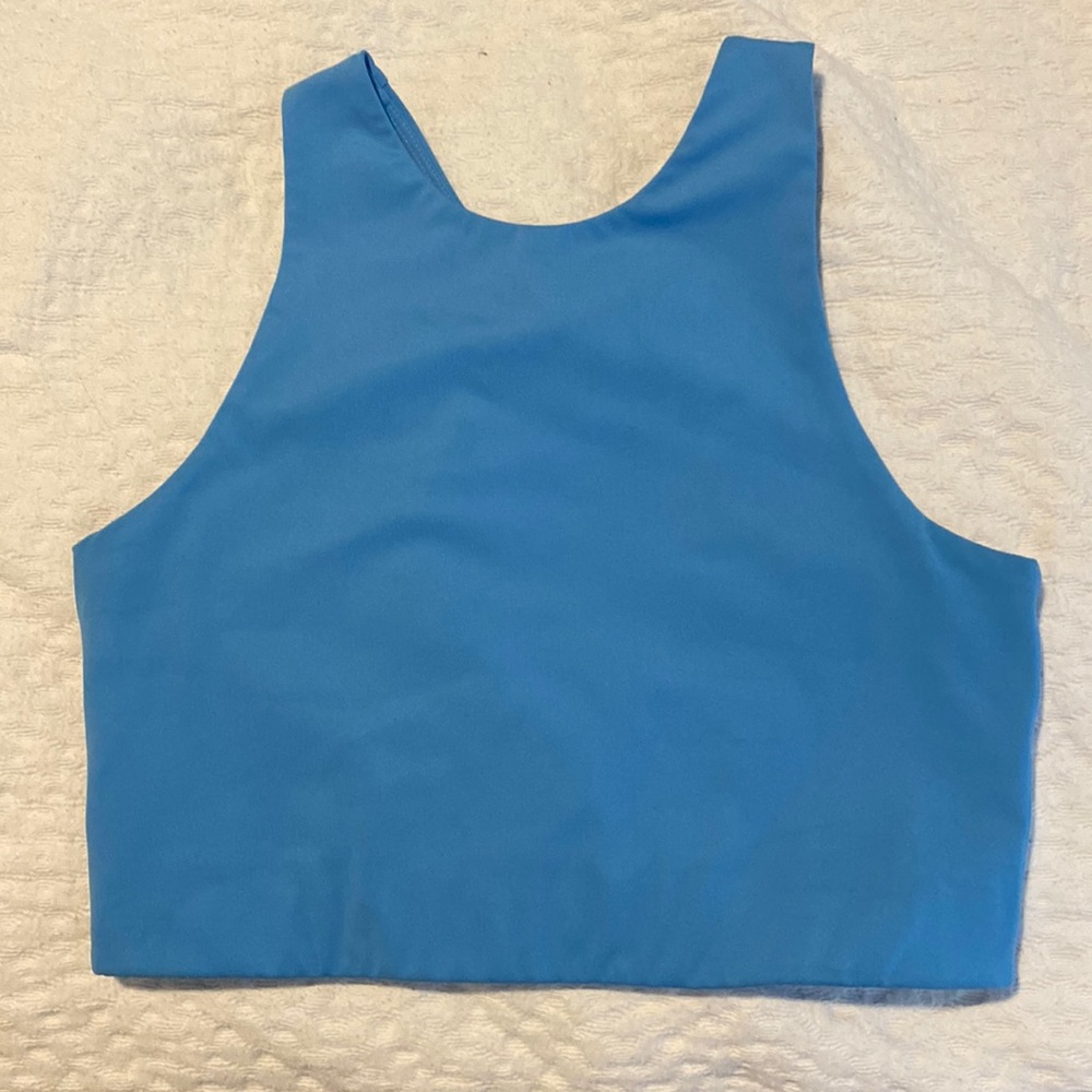 Girlfriend Collective Dylan bra top size L blue
